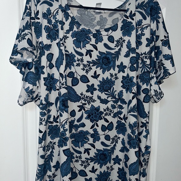 Jules & Leopold Blue Floral Blouse - Picture 1 of 4